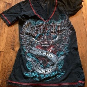 Sinful shirt size medium fits like a small like new
